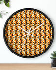 Golden Woof Abstract Glamour Wall Clock