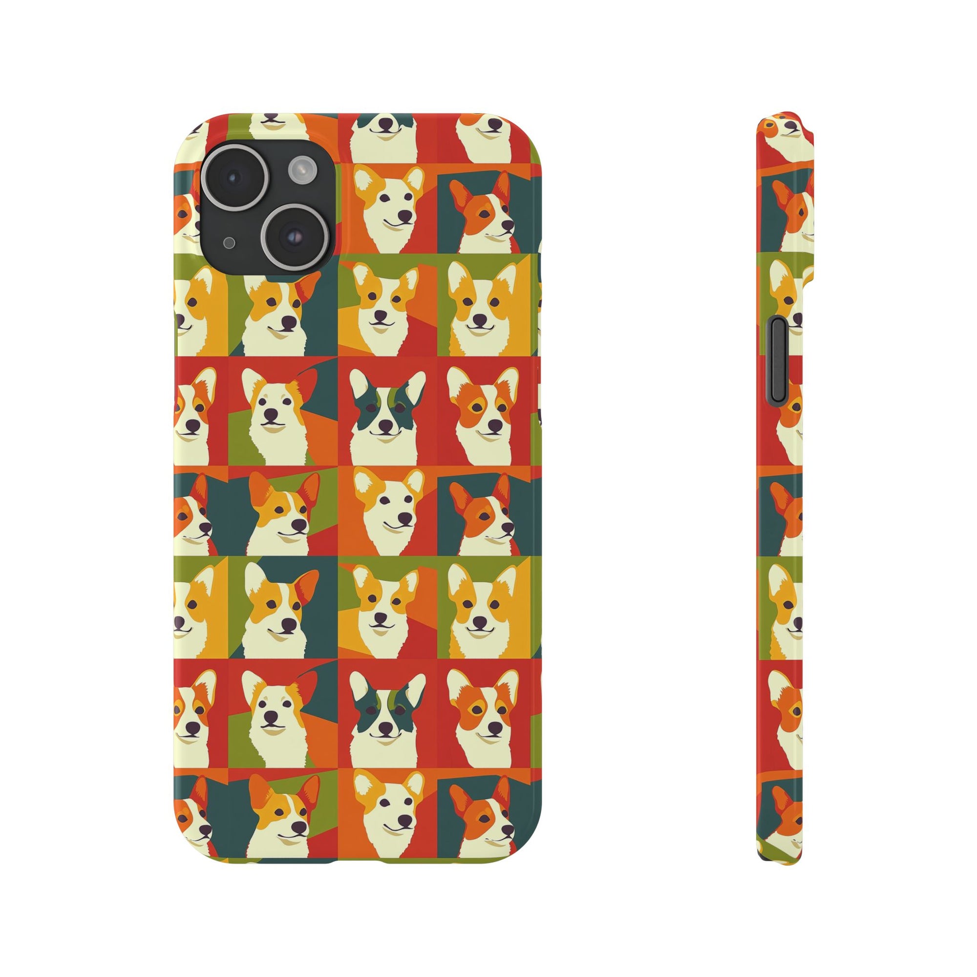 Corgi Chic Popart Pup Slim Phone Cases