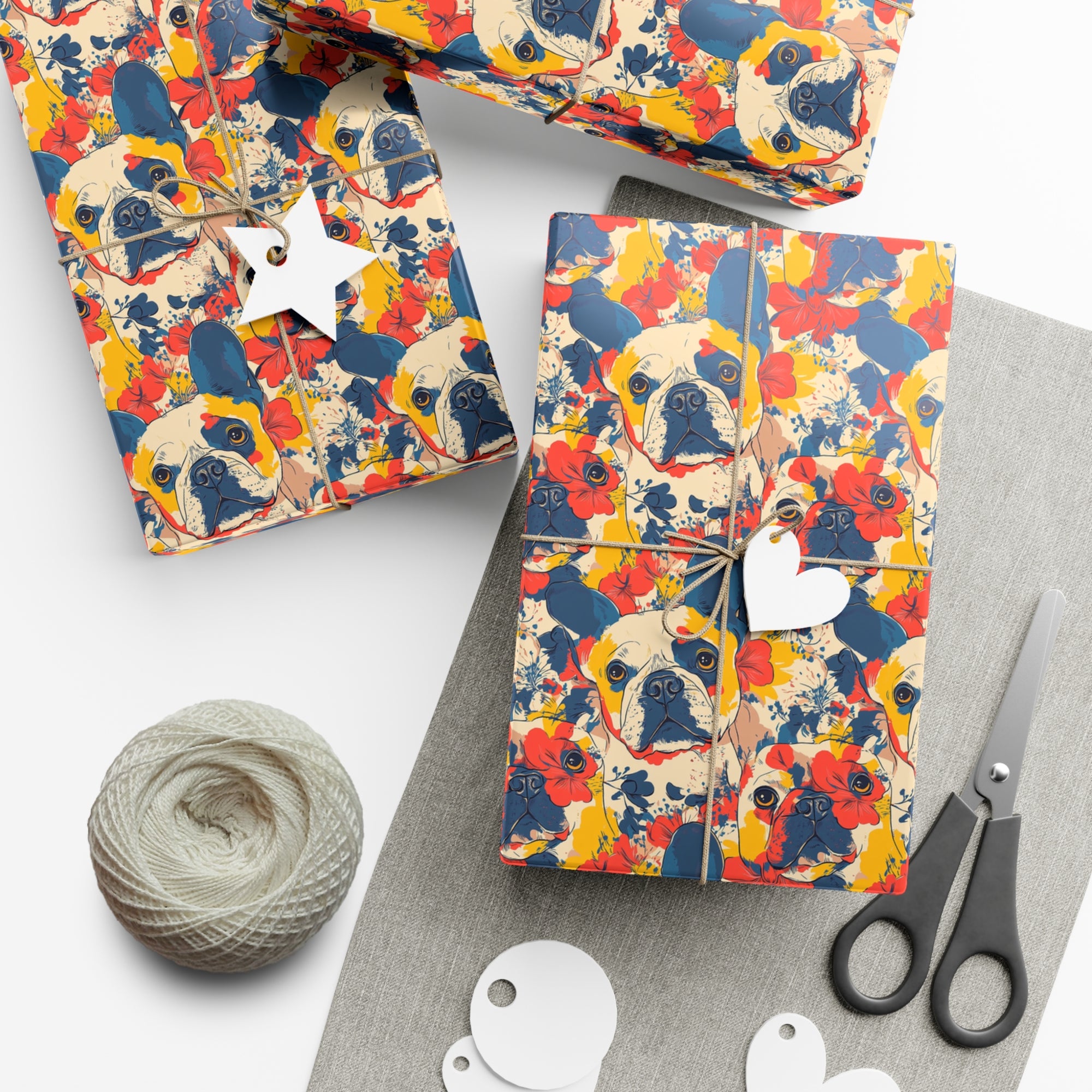 Bloom Pup Frenchietastic Splatter Gift Wrap Papers