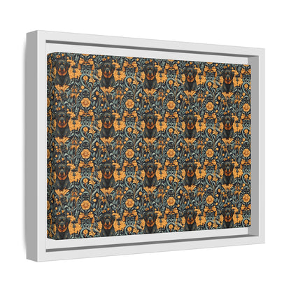 Ruffle Rottie Glamourific Matte Canvas, Framed