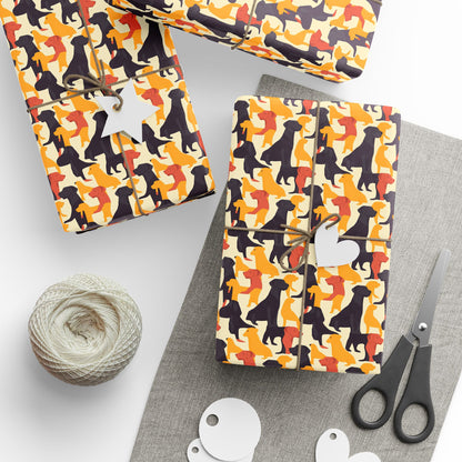 Modern Charm Labrador Chic Wrapping Paper