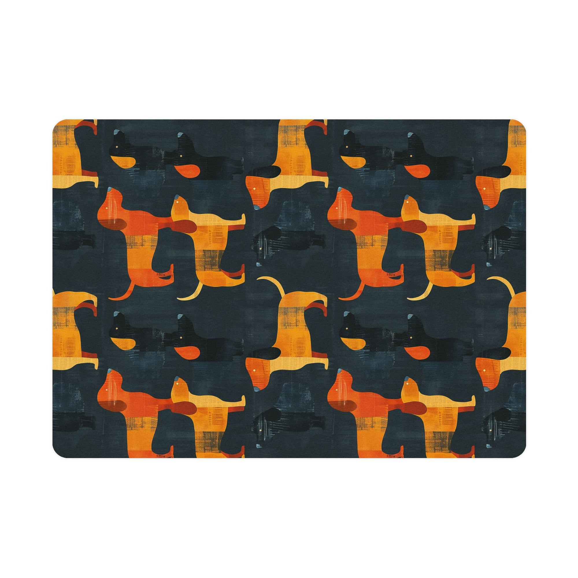 Dapper Dachshund Noir Glow Postcards