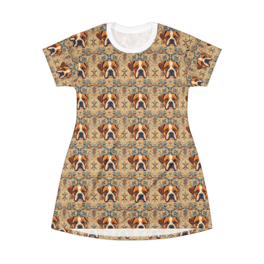 Bowtie Boxer Bliss T-Shirt Dress