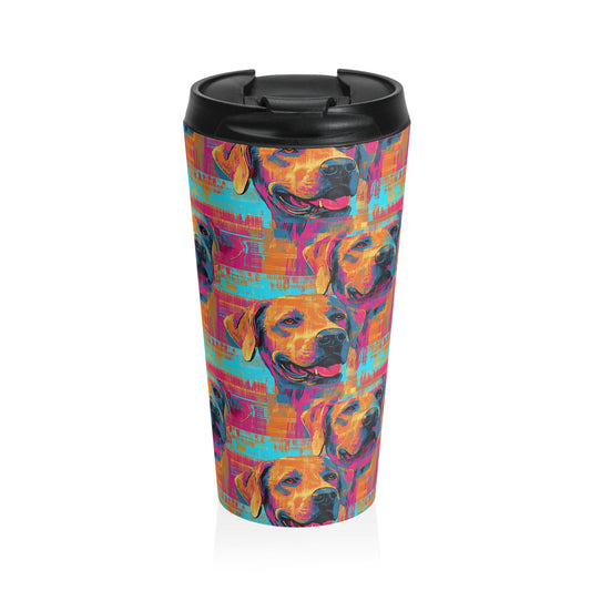 Rustic Charm Labrador Chic Stainless Steel Travel Mug