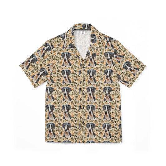 Majestic Great Dane Meadow Men's Hawaiian Camp Shirt