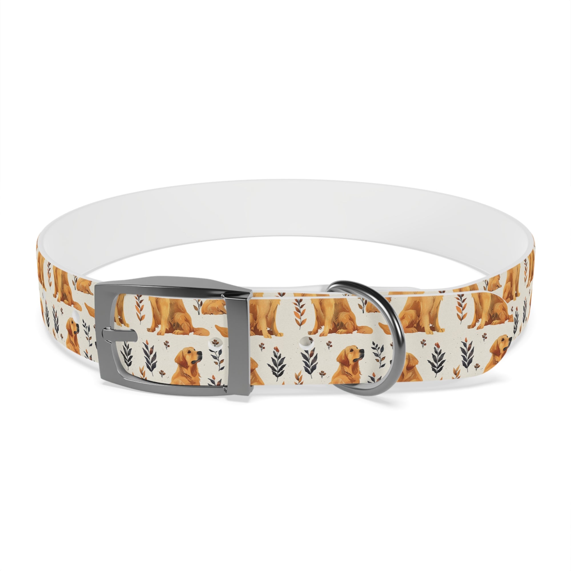 Golden Glamour Paws - Luxe Licks for Regal Retrievers Dog Collar