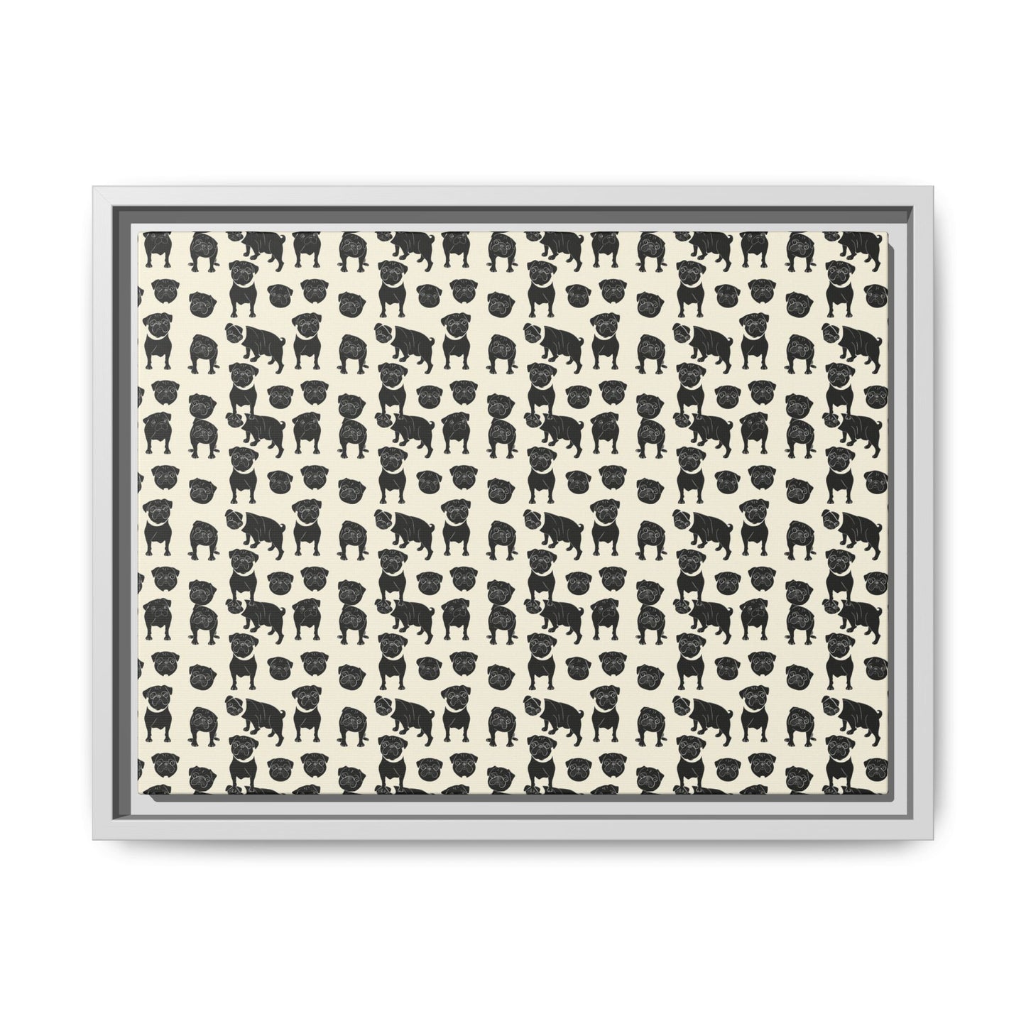 Puggie Pout Perfection Matte Canvas, Framed