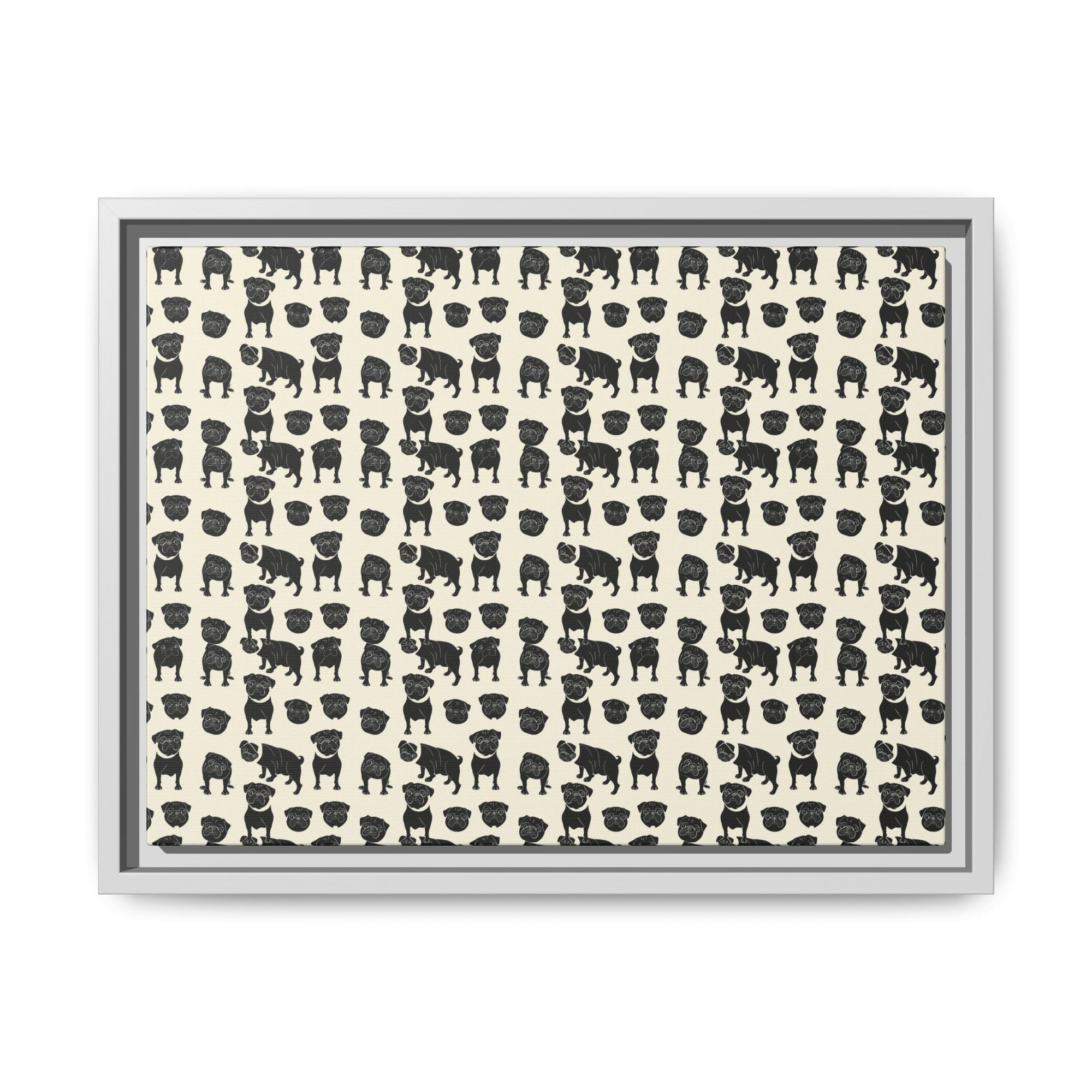 Puggie Pout Perfection Matte Canvas, Framed