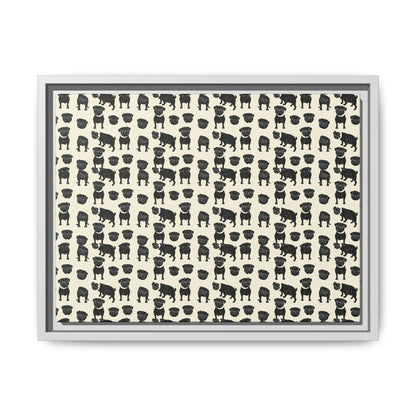 Puggie Pout Perfection Matte Canvas, Framed