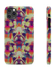 Glitchy Bulldog Blitz Slim Phone Cases