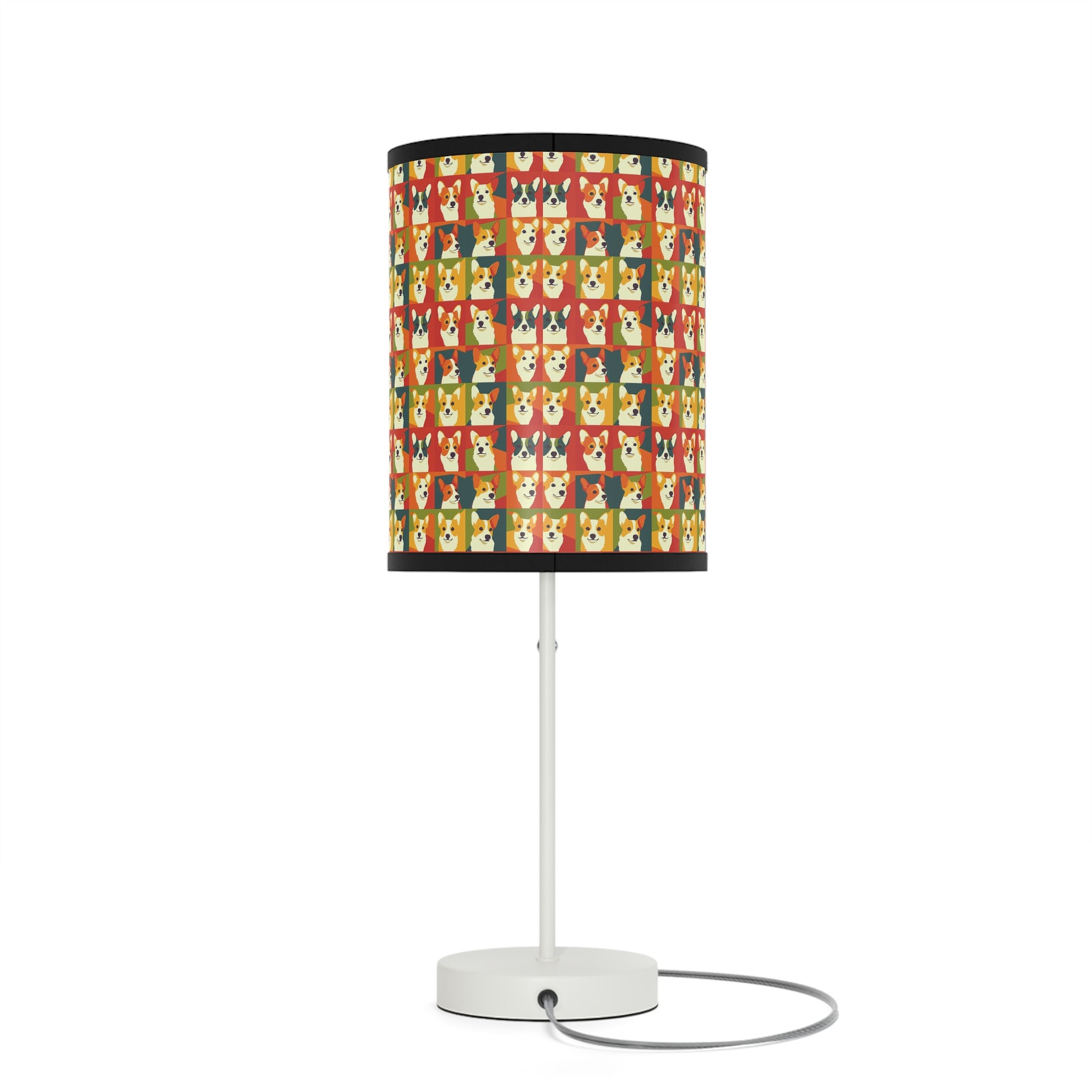 Corgi Chic Popart Pup Lamp on a Stand