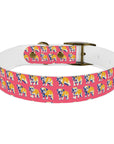 Bubblegum Glamour Bulldog Bouquet Dog Collar