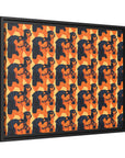 Rottweiler Chic Pawsitivity Matte Canvas, Framed