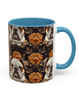 Bloomingly Bulldogistic Bouquet Accent Coffee Mug