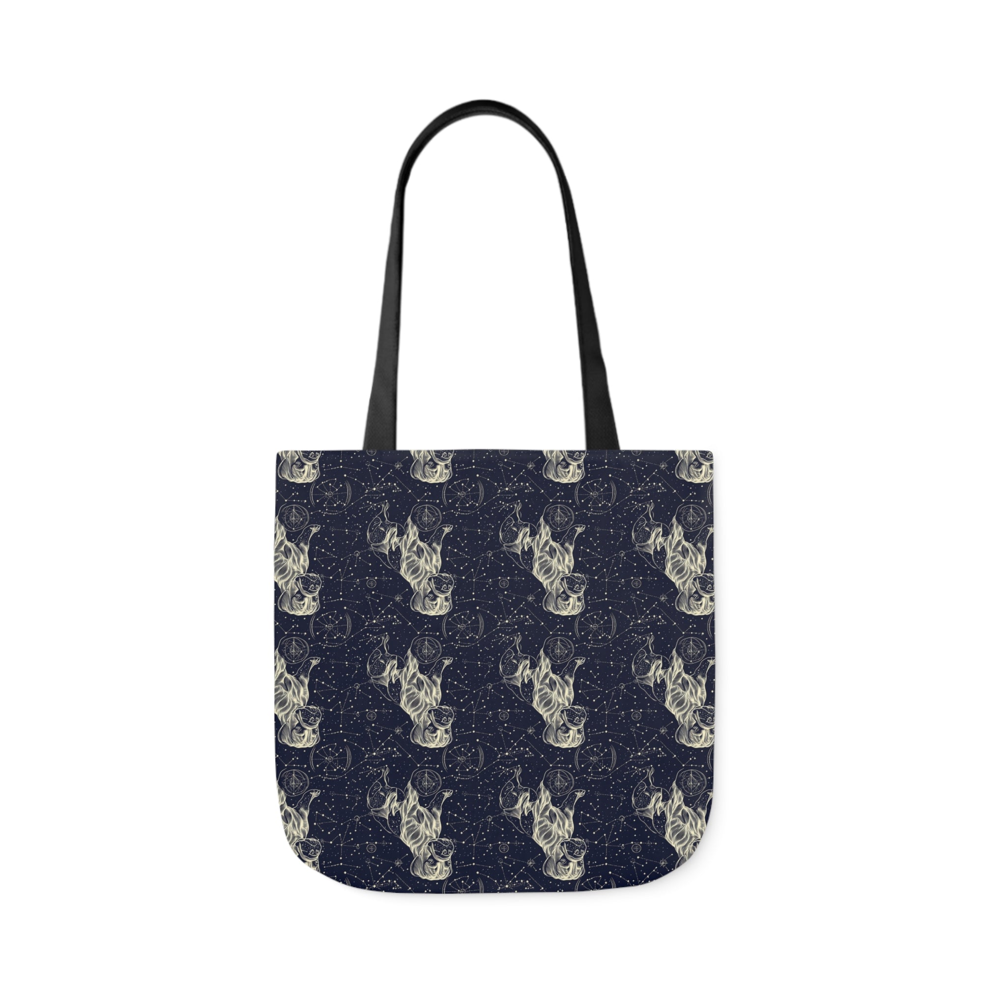 Celestial Boxer Bliss Canvas Tote Bag