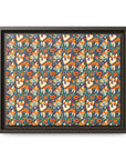 Corgi Carnival Couture Matte Canvas, Framed