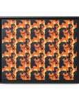 Rottweiler Chic Pawsitivity Matte Canvas, Framed