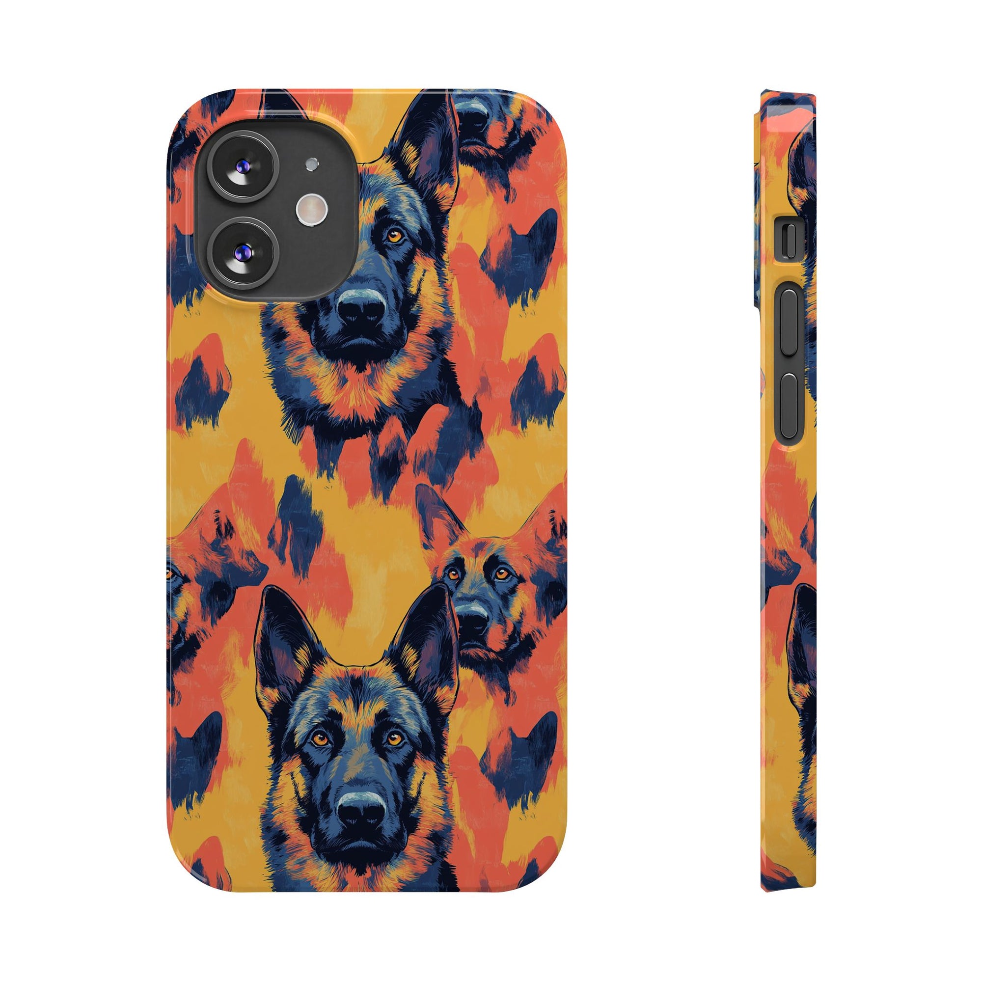 Impressionistic German Shepherds Slim Phone Cases