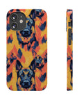 Impressionistic German Shepherds Slim Phone Cases