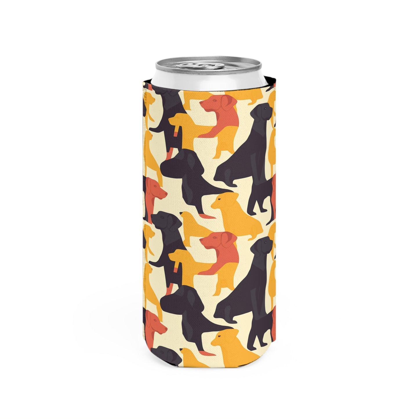 Modern Charm Labrador Chic Slim Can Cooler