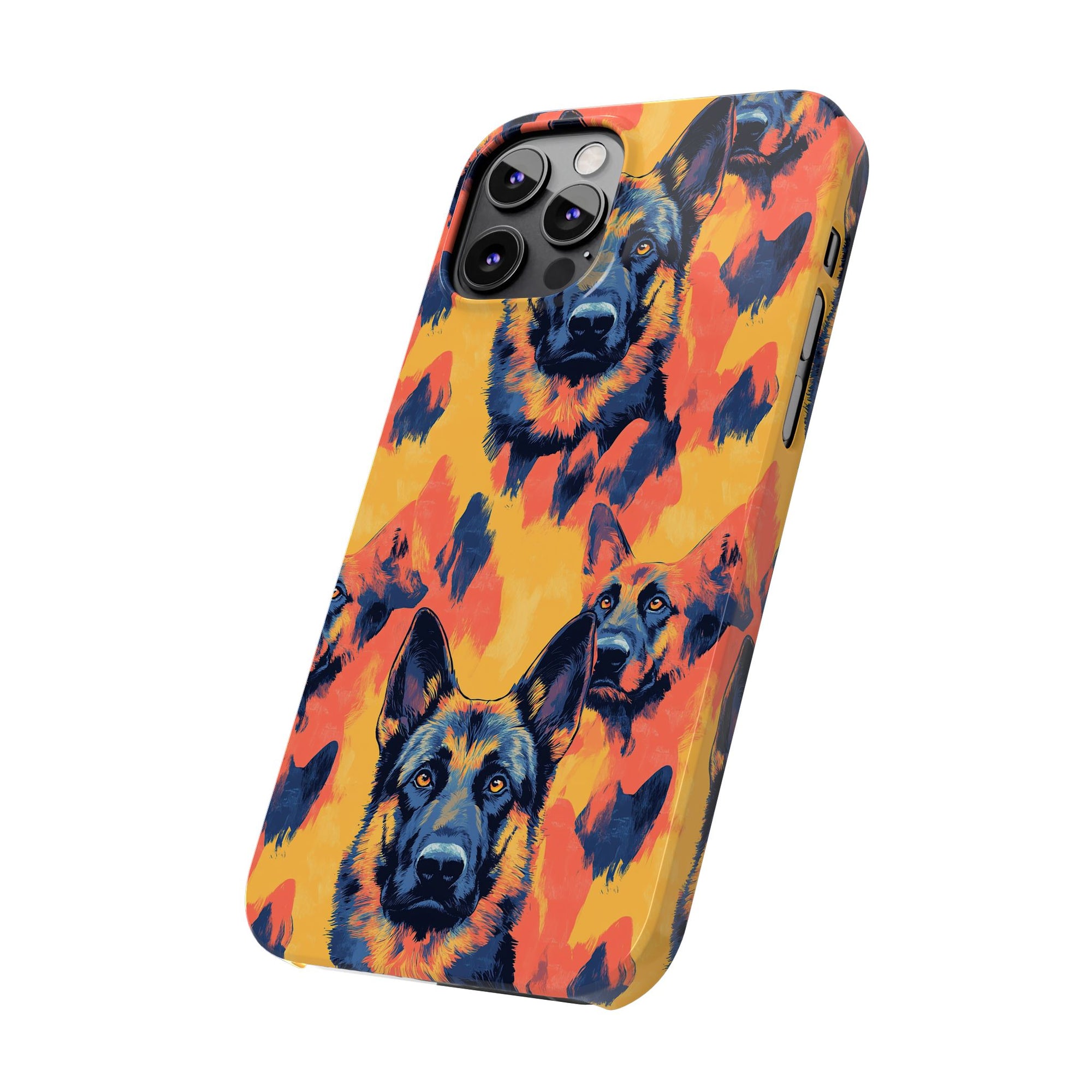 Impressionistic German Shepherds Slim Phone Cases