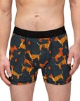 Dapper Dachshund Noir Glow Men's Boxers