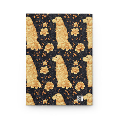 Golden Paws Floral Frenchie Hardcover Journal Matte