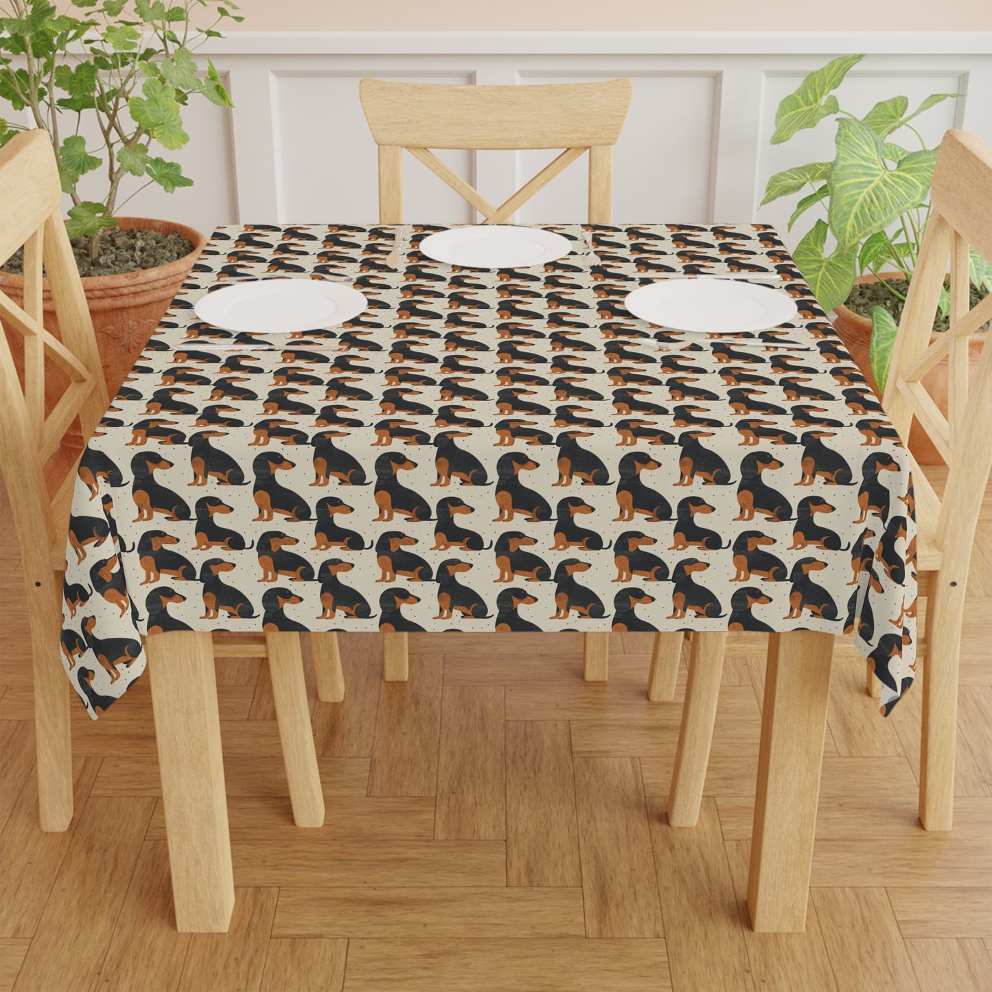 Whimsical Dachsund Dreamcatcher Tablecloth