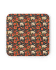 Pug Paradise Playpen Cork Back Coaster