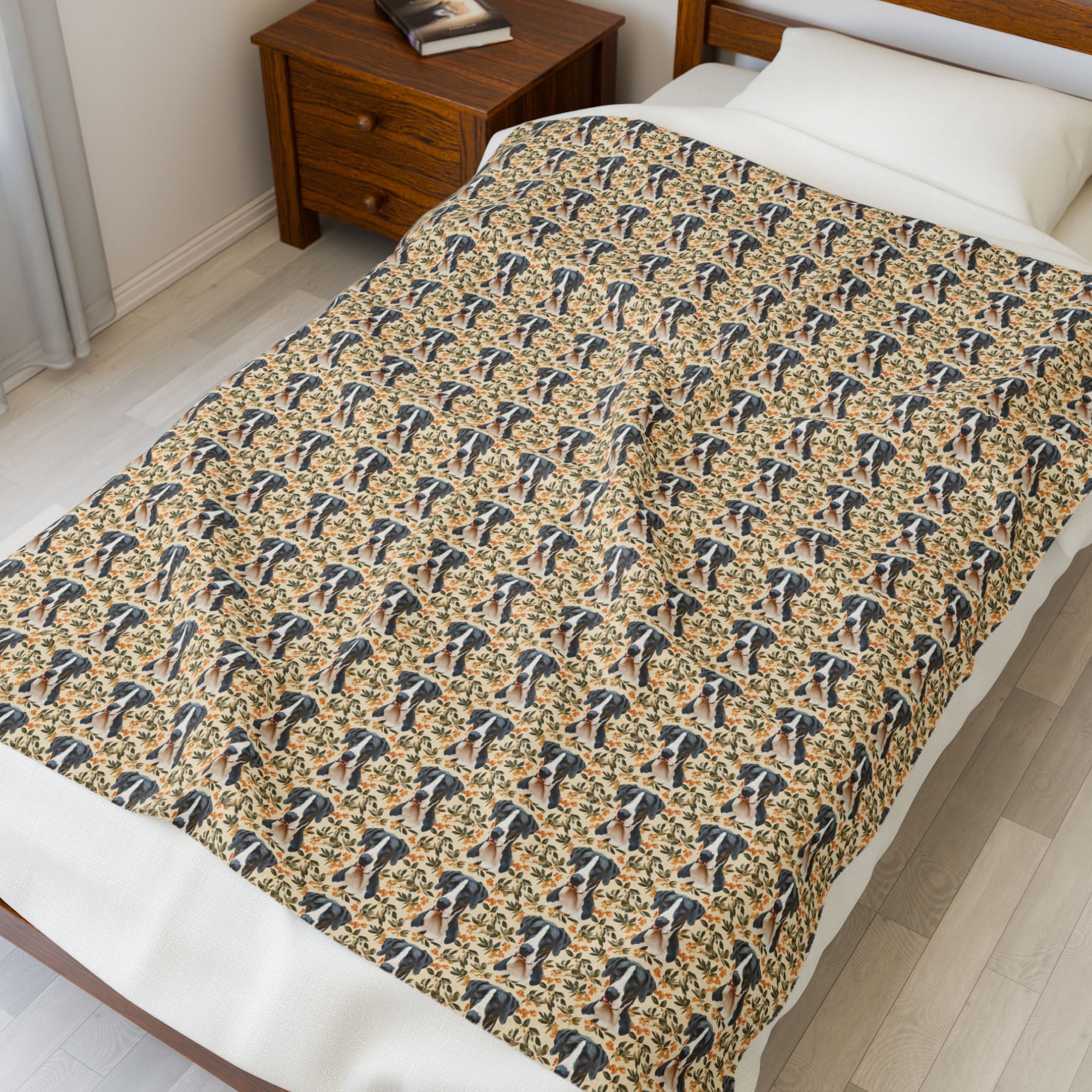 Majestic Great Dane Meadow Velveteen Plush Blanket