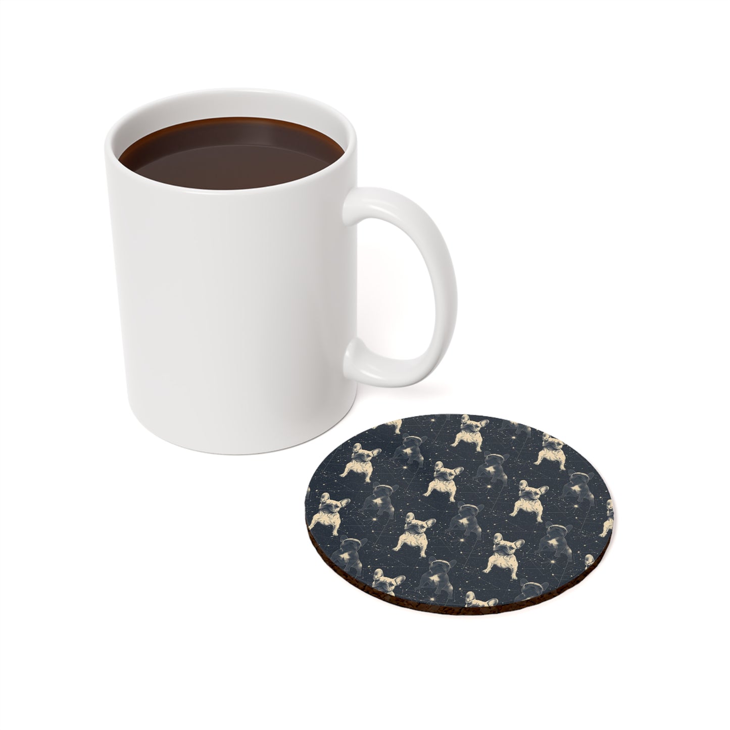 Frenchie Celestial Soar Cork Back Coaster