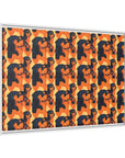 Rottweiler Chic Pawsitivity Matte Canvas, Framed