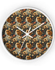 Beagle Blossoms Wall Clock