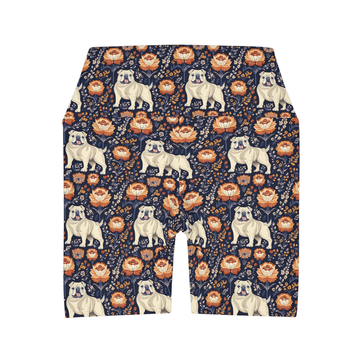 Bulldog Blossom Bonanza High Waisted Yoga Shorts