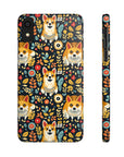 Corgi Rainbow Vine Dream Slim Phone Cases