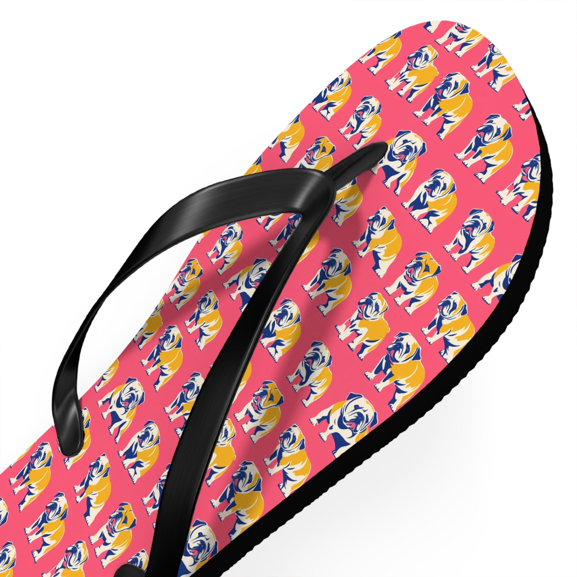 Bubblegum Glamour Bulldog Bouquet Flip Flops