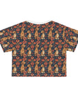 Floral Pawsome Dachsund Delight Crop Tee