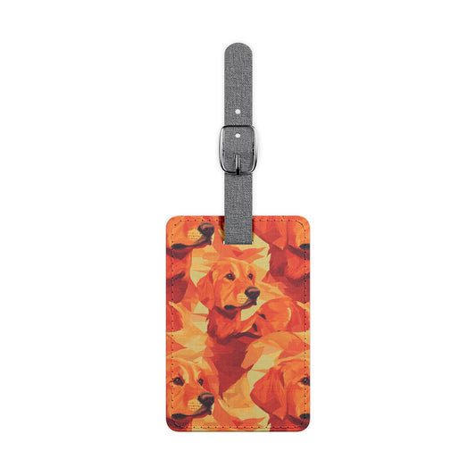 Golden Glamour Paws Luggage Tag