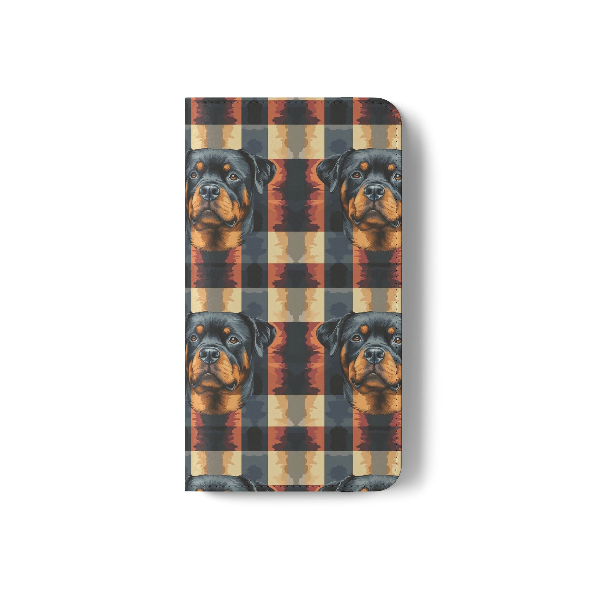 Pawsome Rottweiler Royalty Plaid Flip Cases