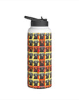 Whimsical Warhol Labrador Stainless Steel Water Bottle