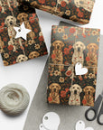 Blossoming Labradors Bouquet Gift Wrap Papers