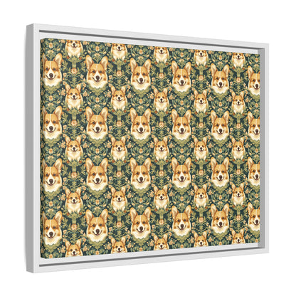 Corgi Charmz Matte Canvas, Framed