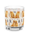 Golden Glamour Paws - Luxe Licks for Regal Retrievers Rocks Glass