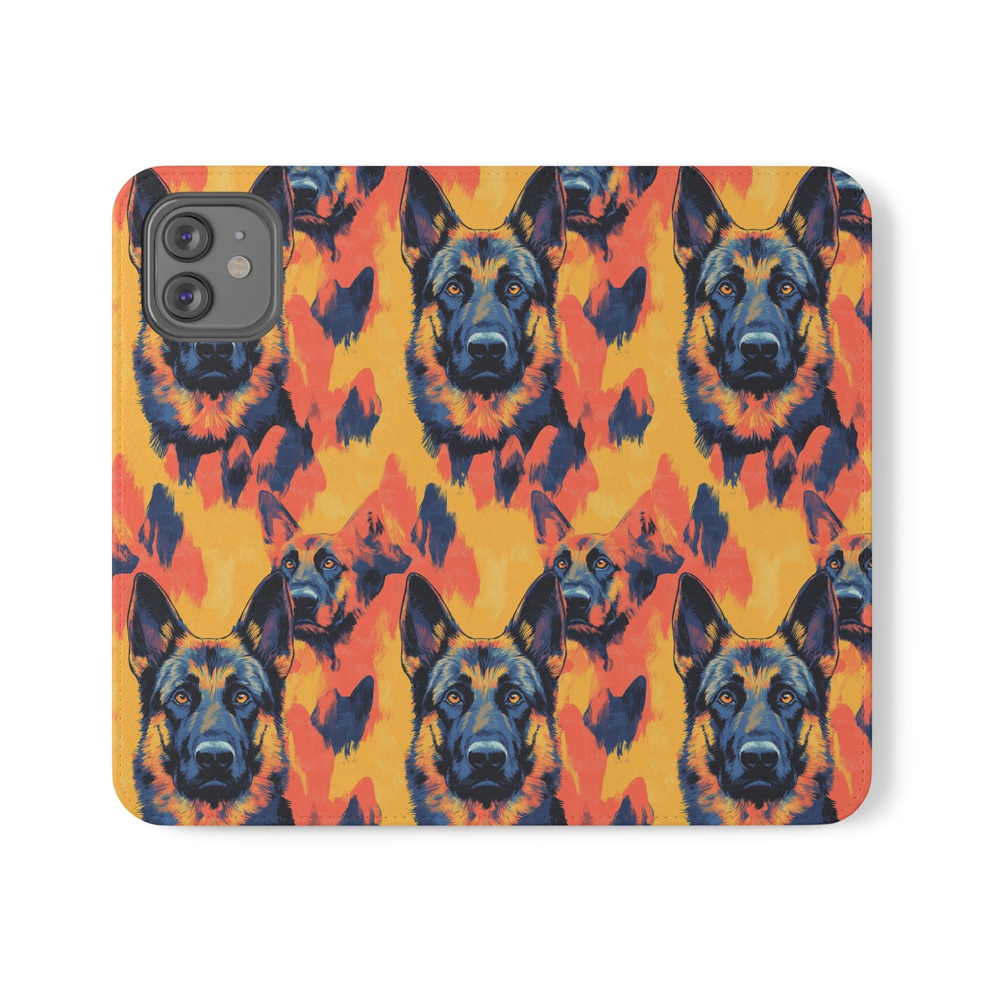 Impressionistic German Shepherds Flip Cases