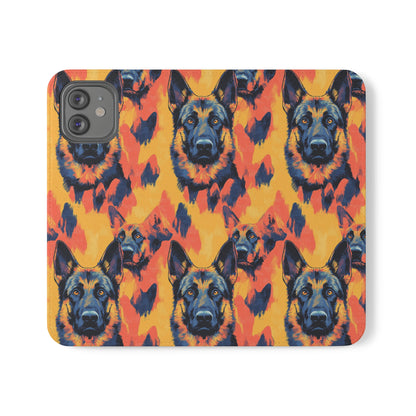 Impressionistic German Shepherds Flip Cases