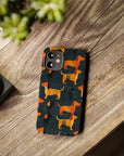 Dapper Dachshund Noir Glow Slim Phone Cases