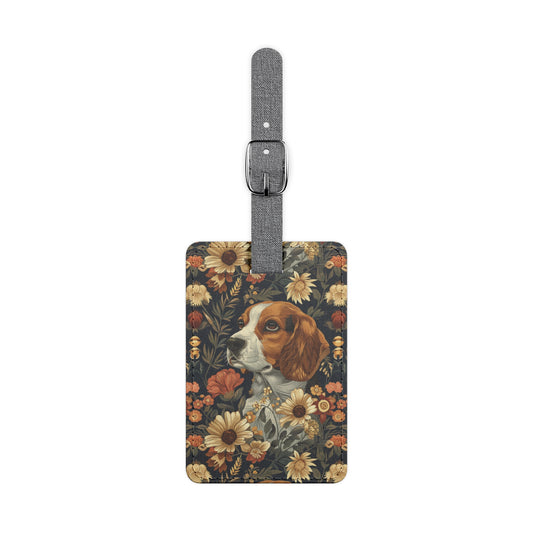 Beagle Blossoms Luggage Tag