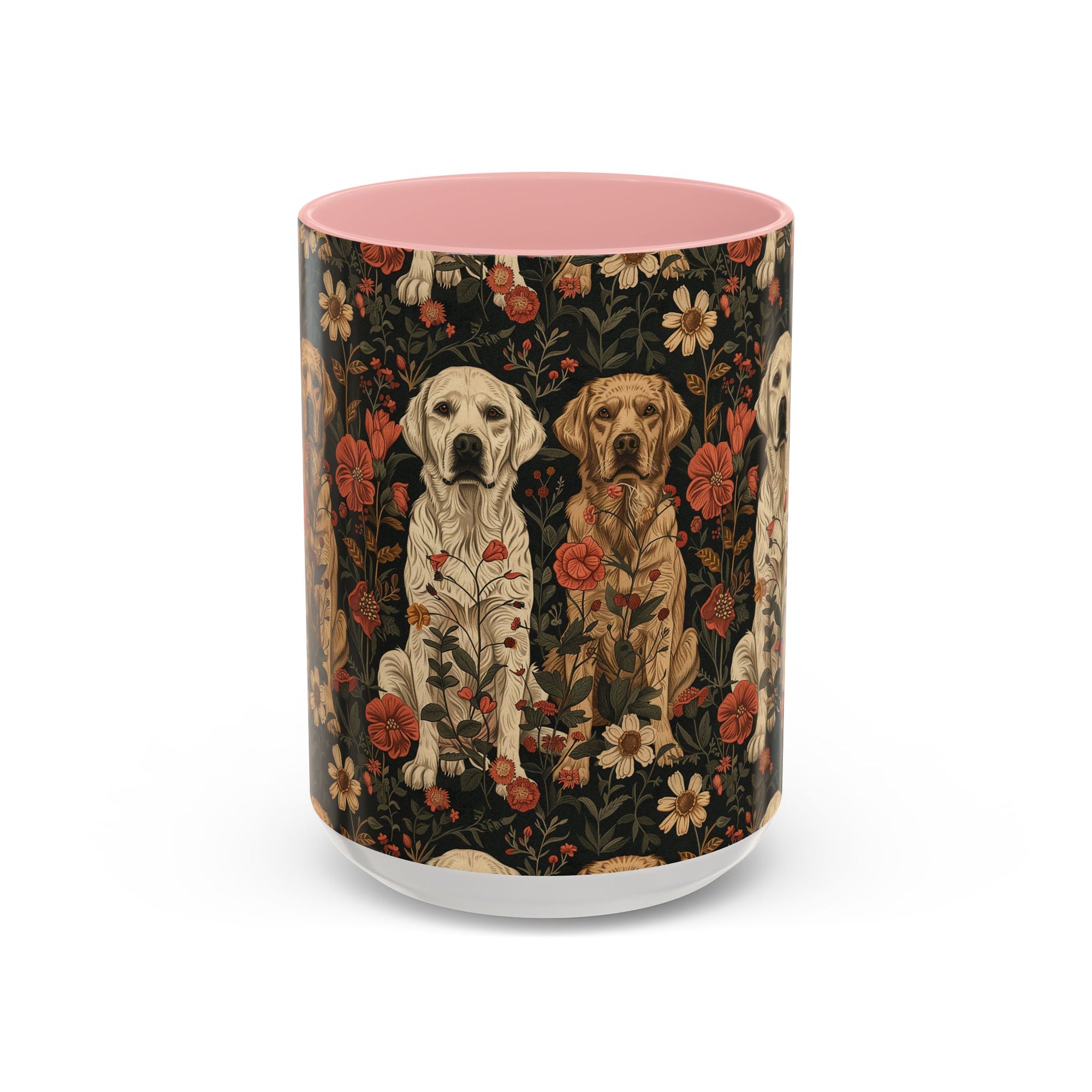 Blossoming Labradors Bouquet Accent Coffee Mug