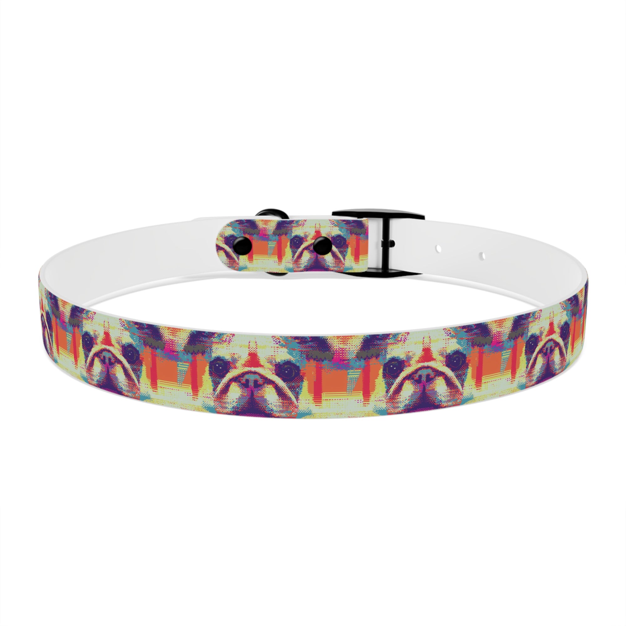 Glitchy Bulldog Blitz Dog Collar