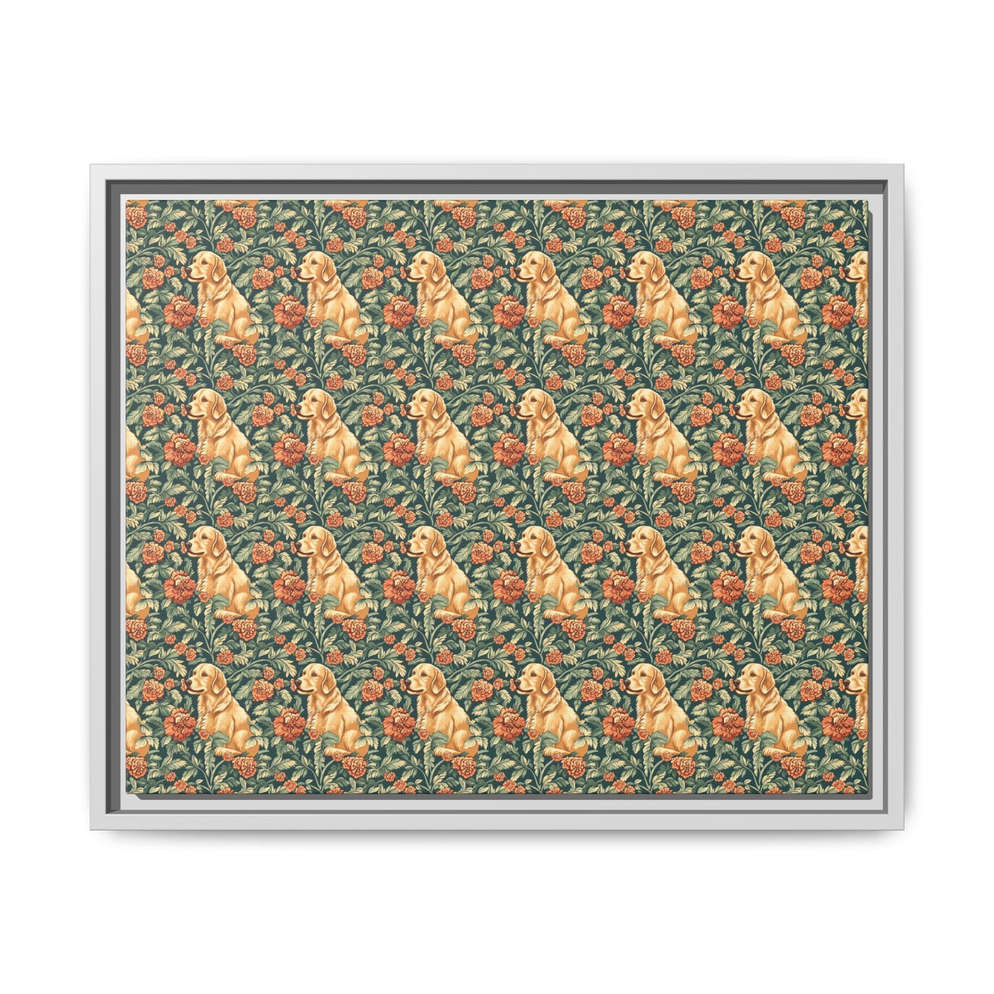 Blooming Goldie Glam Matte Canvas, Framed